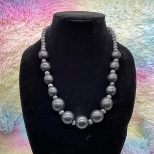 ➷ 5/$25 Black Wooden Statement Necklace